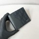 Replica Saddle Bifold Wallet Black Grained Calfskin Marquetry And Black Oblique Jacquard Uk - 12118 - Buddha Luxury