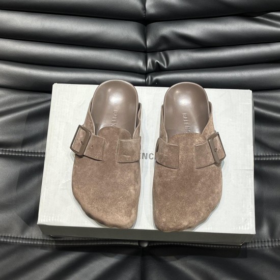 replica SUNDAY SUEDE MULES IN BROWN - BBS21 UK