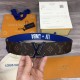 replica X NBA 3 STEPS 40MM REVERSIBLE MONOGRAM CANVAS BELT - B149 UK