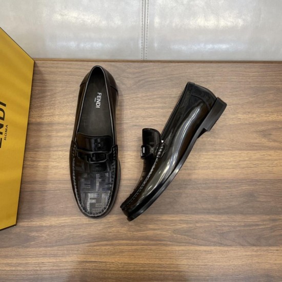 Replica TONAL FF-MONOGRAM LEATHER LOAFERS - FD136 UK replica TONAL FF-MONOGRAM LEATHER LOAFERS - FD136 UK