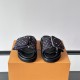 replica TAKASHI MURAKAMI POOL PILLOW FLAT COMFORT MULES IN BLACK - LVS99 UK