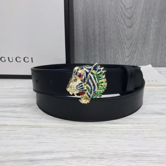 Replica LEATHER BELT WITH TIGER HEAD - B44 UK replica LEATHER BELT WITH TIGER HEAD - B44 UK
