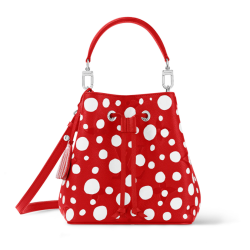X YAYOI KUSAMA NONO BAG IN WHITE AND RED M46413 UK