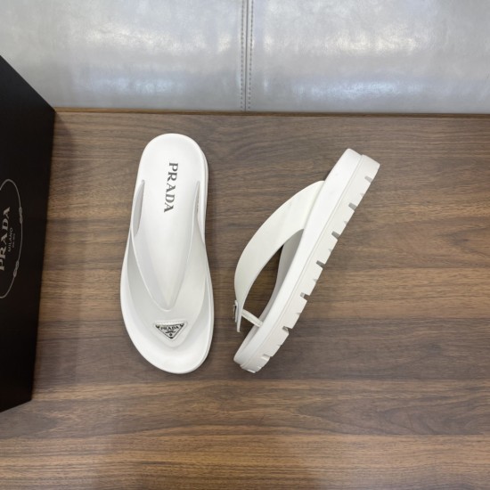 replica RUBBER THONG SANDALS IN WHITE - PDS25 UK