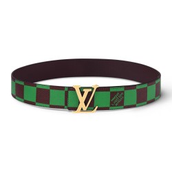 Lv Initiales 40Mm Reversible Belt Green - B361 Uk