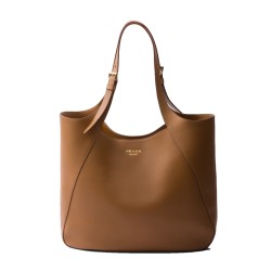 LARGE LEATHER TOTE BAG IN BROWN UK
