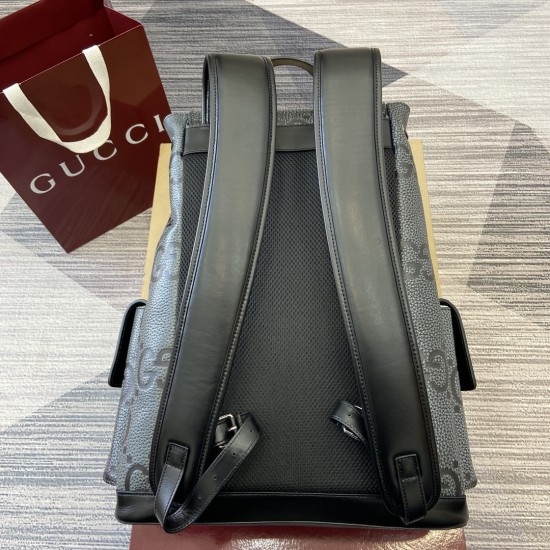 replica LARGE JUMBO GG BACKPACK IN BLACK UK