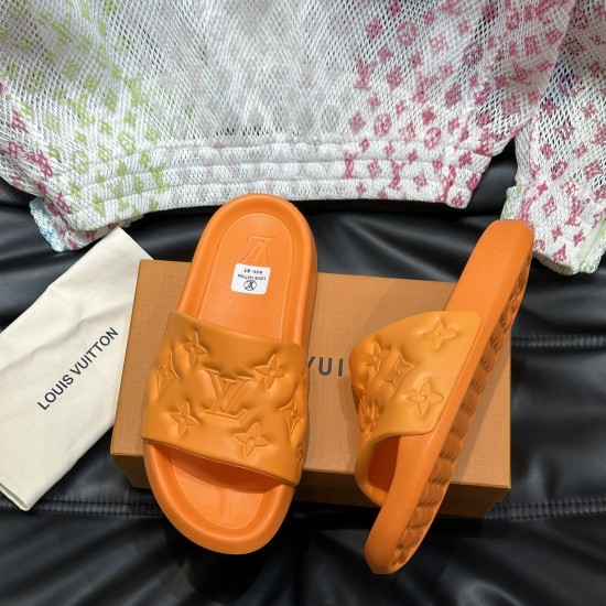 replica WATERFRONT MULE SLIDES IN ORANGE - LVS73 UK