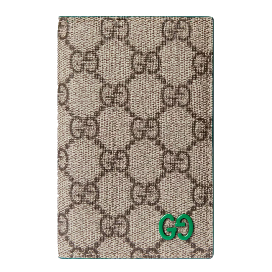 replica LONG CARD CASE WITH GG DETAIL GREEN LEATHER TRIM UK