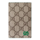 replica LONG CARD CASE WITH GG DETAIL GREEN LEATHER TRIM UK