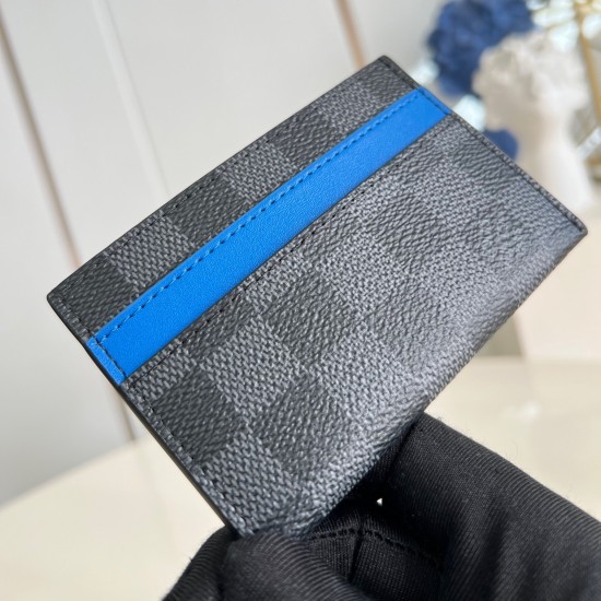 replica DOUBLE CARD HOLDER INDIGO BLUEDAMIER GRAPHITE CANVAS N00093 UK