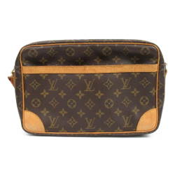 Monogram Trocadero Canvas Shoulder Bag In Brown Uk