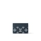 replica DOUBLE CARD HOLDER INK BLUE/WHITE MONOGRAM SHADOW CALFSKIN M83700 UK