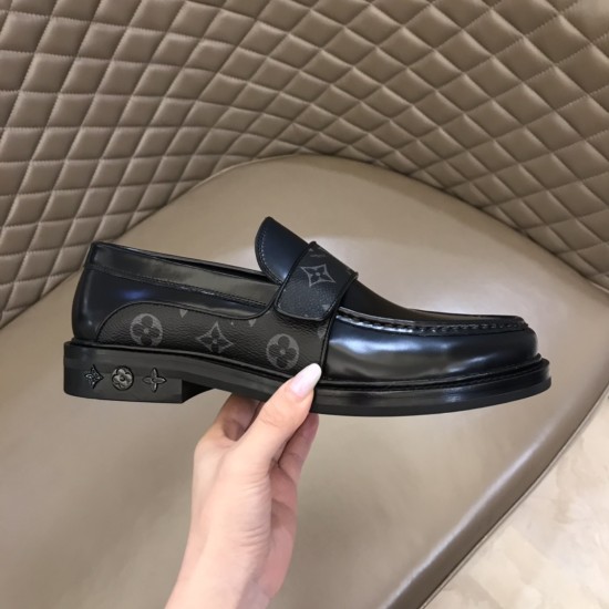 replica LV DERBY HARNESS LOAFERS IN BLACK - LV236 UK