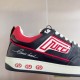 Gucci Low Top Trainers Side Detail in multicolour and black Close-up view of side graphic embroidery and printed script detail in multicolour and black