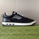 Gucci Black Leather Low Top Trainers With White Laces profile view