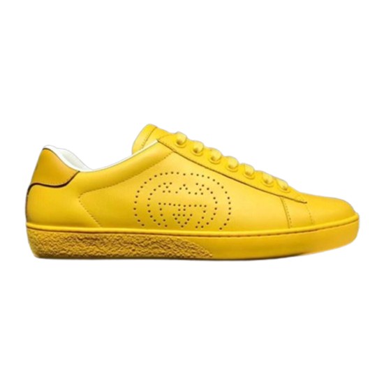 Replica Gucci Trainers Ace Interlocking G – Light Yellow  – Gcc229 Uk - 8111 - Buddha Luxury