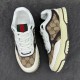 Gucci Re-Web GG Canvas Trainers Arrangement View in beige and white Gucci Re-Web GG Canvas Trainers shown side-by-side highlighting beige ebony canvas pattern and textured rubber sole in beige and white