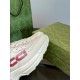 Gucci Ivory Leather Logo Printed Trainers Toe Detail Gucci Ivory Leather Logo Printed Trainers close-up toe view