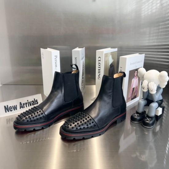 Christian Louboutin Men's Spiked Chelsea Boots display