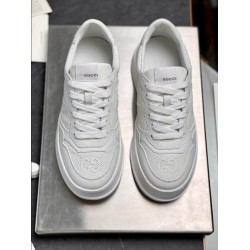 Gucci Embossed Monogram White Leather Low Top Trainers Premium Gucci Embossed Monogram White Leather Low Top Trainers Premium