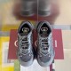 Gucci Ripple Low Top Trainers Black Grey Fabric top-down overhead view
