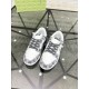Gucci Jacquard Trainers Front Pair View in white and black Front view of both white and black jacquard pattern Gucci trainers