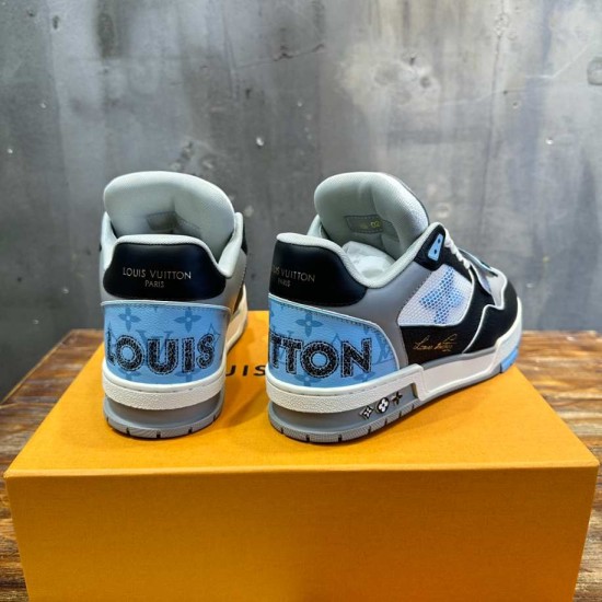 Replica L 9415 LLVS-210 Buddha Luxury Replica L Trainer Blue Grey Black Sneaker – Lvs210 Uk - 9415 - Buddha Luxury