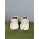Gucci Ivory Leather Logo Printed Trainers Rear View Gucci Ivory Leather Logo Printed Trainers heel view