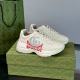 Gucci Ivory Leather Double G Chunky Trainers side profile view on box