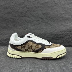 Gucci Re-Web Gg Canvas Trainers In Beige Ebony