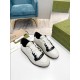 Gucci Mac80 Top View in off-white and black Top angled view of off-white and black lace-up low-top trainers