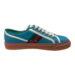 Gucci Off The Grid Blue Canvas Low Top Trainers Vibrant