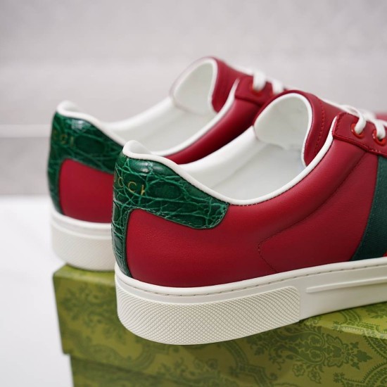 Replica Gucci 8625 GGCC215 Buddha Luxury Replica Gucci Trainers Ace Rosso Ancora Red Nylon – Gcc215 Uk - 8625 - Buddha Luxury