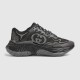 Gucci Ripple Low Top Trainers Black Grey Fabric side profile view