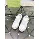 Gucci Monogram Panel White And Beige Leather Low Top Trainers Top View Gucci Monogram Panel White And Beige Leather Low Top Trainers top view