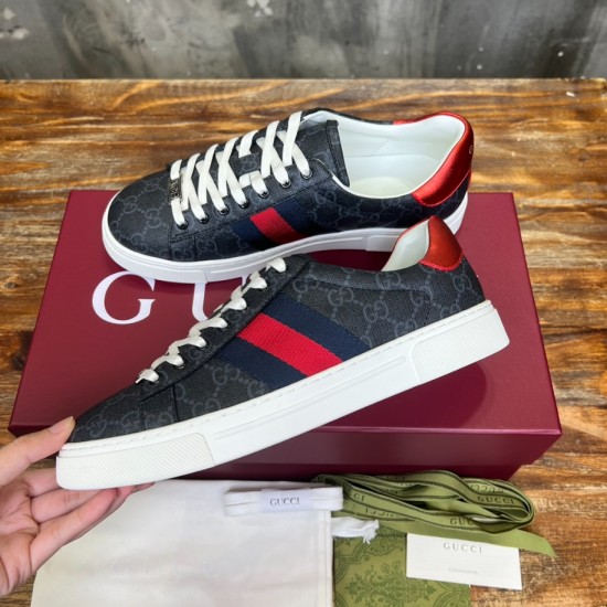 Replica Gucci 8636 GGCC169 Buddha Luxury Replica Gucci Trainers Ace Metal Tag Red And Blue Web – Gcc169 Uk - 8636 - Buddha Luxury