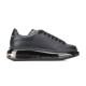 Alexander McQueen Black Transparent Sole Trainers Side Profile Alexander McQueen Black Transparent Sole Lace-Up Trainers profile view
