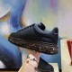 Alexander McQueen Black Transparent Sole Trainers Lateral Side Detail Alexander McQueen Black Transparent Sole Lace-Up Trainers close-up lateral side view