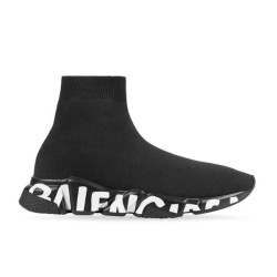 BALENCIAGA SPEED RECYCLED KNIT GRAFFITI SNEAKER IN BLACK – BLA049 UK