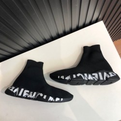 BALENCIAGA SPEED RECYCLED KNIT GRAFFITI SNEAKER IN BLACK – BLA049 UK