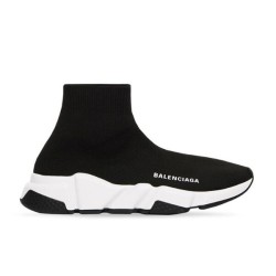 BALENCIAGA SPEED RECYCLED KNIT SNEAKER IN BLACK/WHITE – BLA052 UK