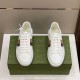 Gucci Ace Leather Low Top Trainers White Blue pair top view