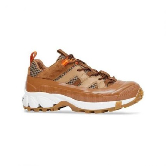 replica BURBERRY ARTHUR SNEAKERS IN BROWN- BBR005 UK