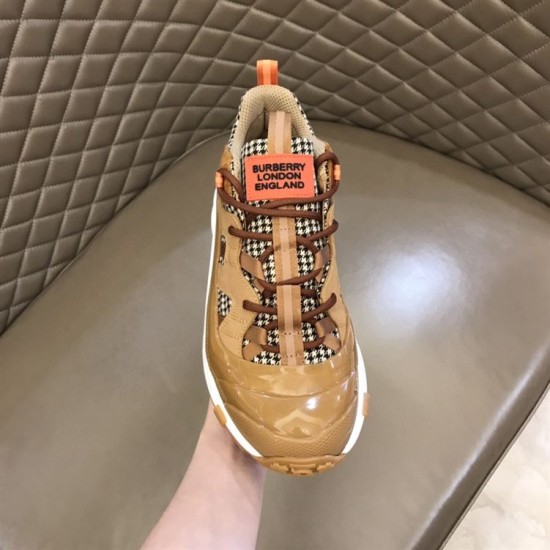 replica BURBERRY ARTHUR SNEAKERS IN BROWN- BBR005 UK