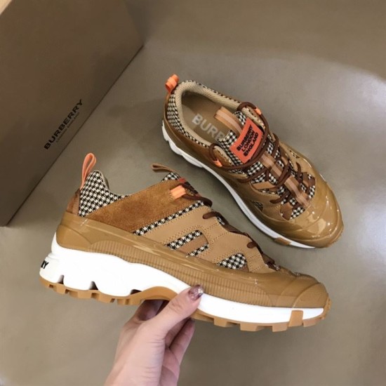 replica BURBERRY ARTHUR SNEAKERS IN BROWN- BBR005 UK