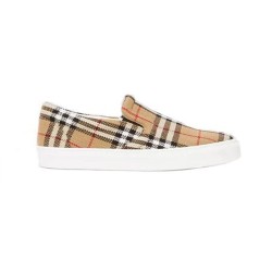 BURBERRY BIO-BASED SOLE LATTICED COTTON SLIP-ON SNEAKERS – BBR024 UK