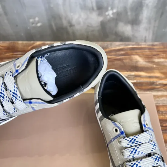 replica BURBERRY CHECK AND LEATHER SNEAKERS – BBR072 UK