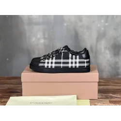 BURBERRY CHECK AND LEATHER SNEAKERS – BBR073 UK