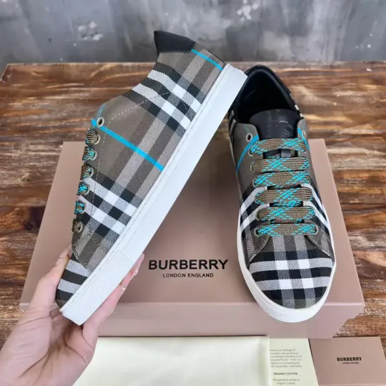 Replica BURBERRY CHECK AND LEATHER SNEAKERS – BBR074 UK replica BURBERRY CHECK AND LEATHER SNEAKERS – BBR074 UK